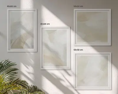 Moderní sada obrazů abstraktní malba štětcem na plátně