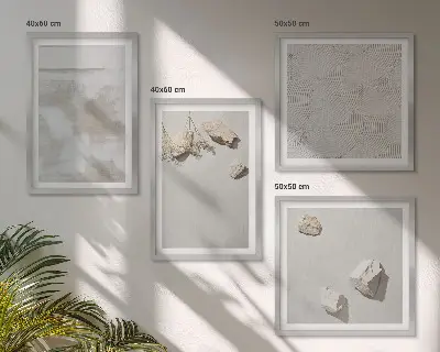 Moderní sada obrazů s motivem pískovcové boho textury
