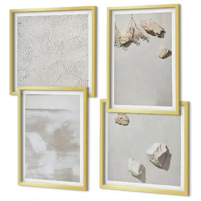 Moderní sada obrazů s motivem pískovcové boho textury