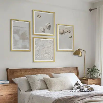 Moderní sada obrazů s motivem pískovcové boho textury