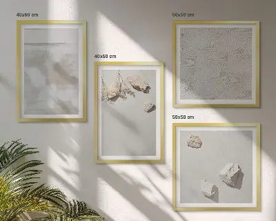 Moderní sada obrazů s motivem pískovcové boho textury