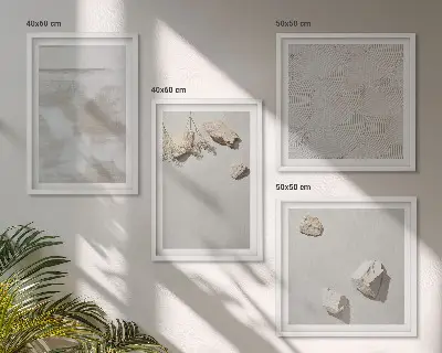 Moderní sada obrazů s motivem pískovcové boho textury