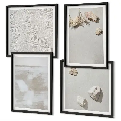 Moderní sada obrazů s motivem pískovcové boho textury