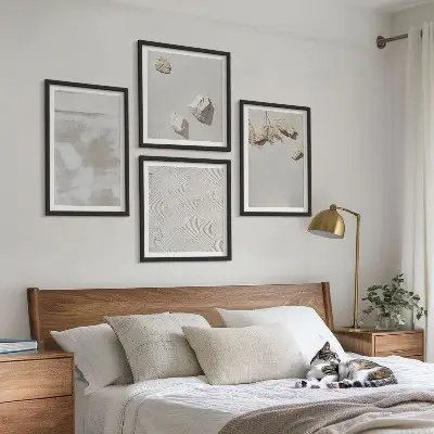 Moderní sada obrazů s motivem pískovcové boho textury