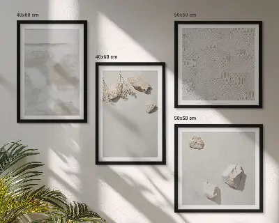 Moderní sada obrazů s motivem pískovcové boho textury