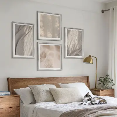 Sada obrazů Moderní příroda detail boho látek