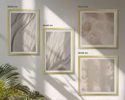Sada obrazů Moderní příroda detail boho látek