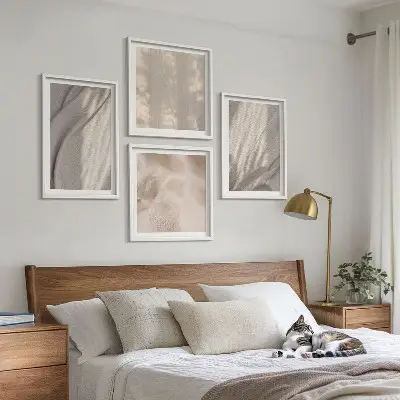 Sada obrazů Moderní příroda detail boho látek