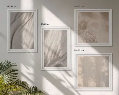 Sada obrazů Moderní příroda detail boho látek