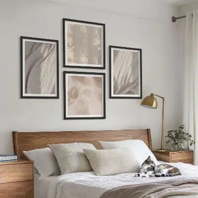 Sada obrazů Moderní příroda detail boho látek