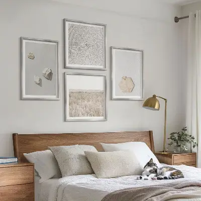 Moderní sada obrazů s lehkými boho pískovými texturami