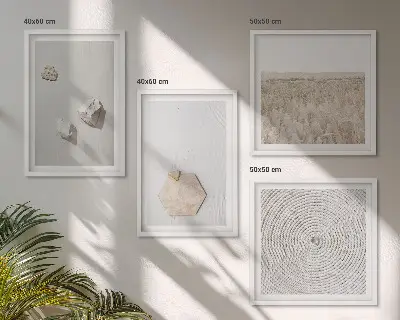Moderní sada obrazů s lehkými boho pískovými texturami