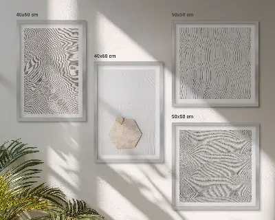 Dekorativní sada obrazů lehké boho pískové textury