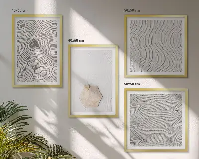 Dekorativní sada obrazů lehké boho pískové textury