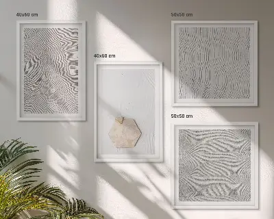 Dekorativní sada obrazů lehké boho pískové textury