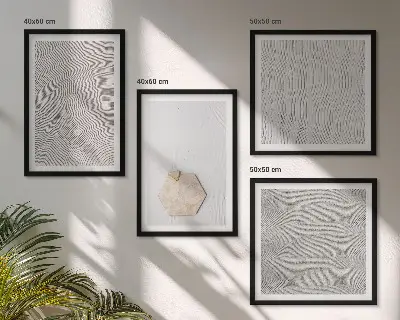 Dekorativní sada obrazů lehké boho pískové textury