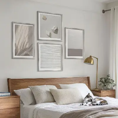 Moderní sada obrazů jemné boho textury přírody