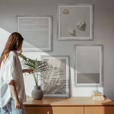Moderní sada obrazů jemné boho textury přírody