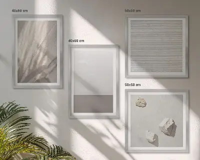 Moderní sada obrazů jemné boho textury přírody