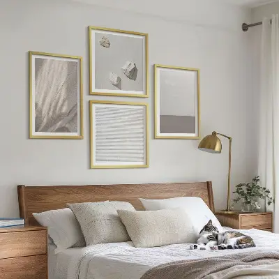 Moderní sada obrazů jemné boho textury přírody