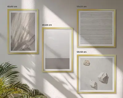 Moderní sada obrazů jemné boho textury přírody