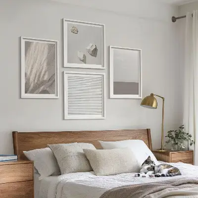 Moderní sada obrazů jemné boho textury přírody