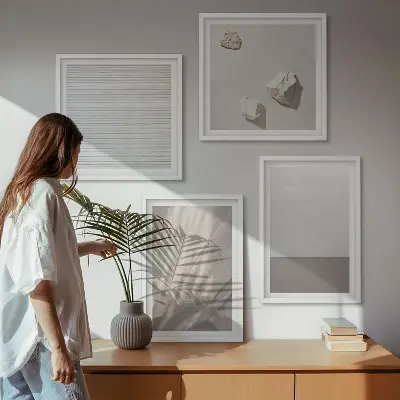 Moderní sada obrazů jemné boho textury přírody