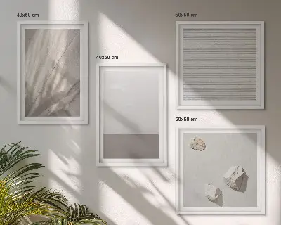 Moderní sada obrazů jemné boho textury přírody