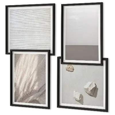 Moderní sada obrazů jemné boho textury přírody