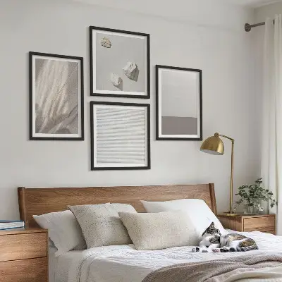 Moderní sada obrazů jemné boho textury přírody