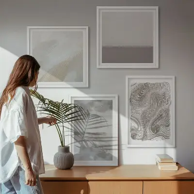 Dekorativní sada obrazů s industriálními designovými strukturami
