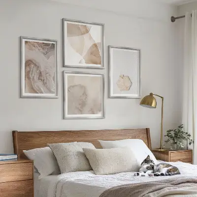 Dekorativní sada obrazů designová abstrakce s inspirací přírodou