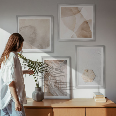 Dekorativní sada obrazů Designová abstrakce, inspirace přírodou