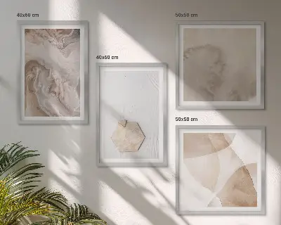 Dekorativní sada obrazů designová abstrakce s inspirací přírodou