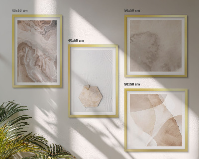 Dekorativní sada obrazů Designová abstrakce, inspirace přírodou