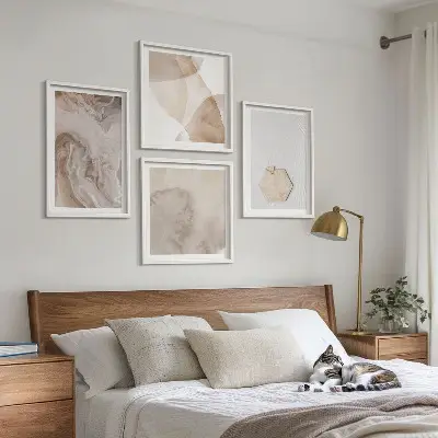 Dekorativní sada obrazů designová abstrakce s inspirací přírodou