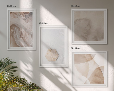 Dekorativní sada obrazů Designová abstrakce, inspirace přírodou