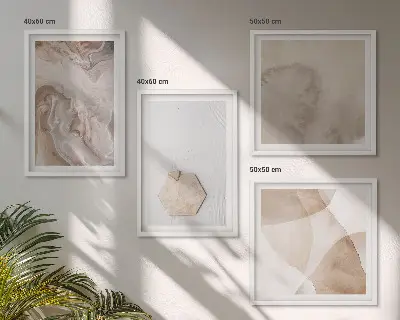 Dekorativní sada obrazů designová abstrakce s inspirací přírodou
