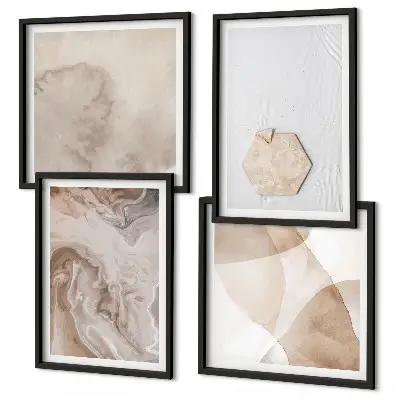 Dekorativní sada obrazů designová abstrakce s inspirací přírodou