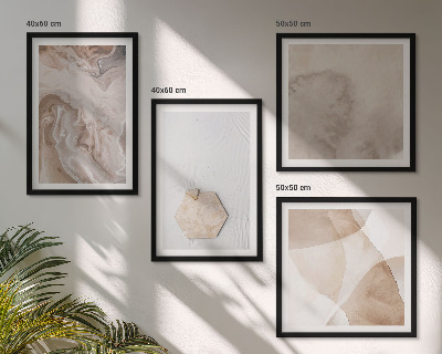 Dekorativní sada obrazů Designová abstrakce, inspirace přírodou