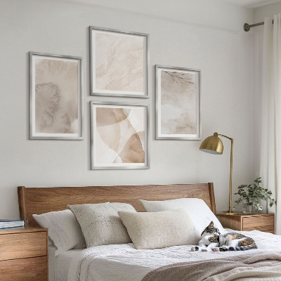 Moderní sada obrazů Akvarelové barvy boho textury
