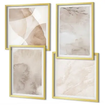 Moderní sada obrazů s motivem akvarelových boho textur