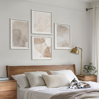 Moderní sada obrazů Akvarelové barvy boho textury