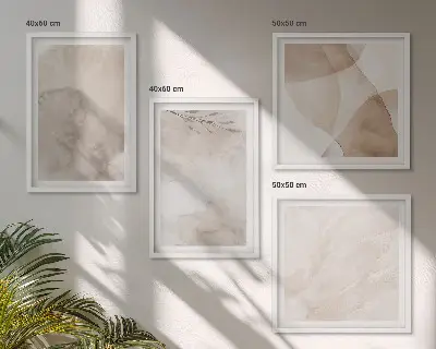 Moderní sada obrazů s motivem akvarelových boho textur