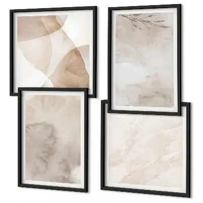 Moderní sada obrazů s motivem akvarelových boho textur