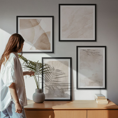 Moderní sada obrazů Akvarelové barvy boho textury