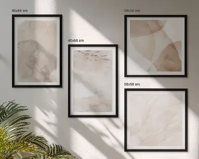 Moderní sada obrazů s motivem akvarelových boho textur
