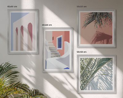 Dekorativní sada obrazů Ilustrace městské architektury