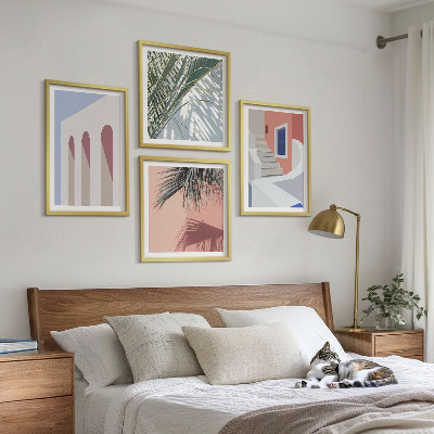 Dekorativní sada obrazů Ilustrace městské architektury