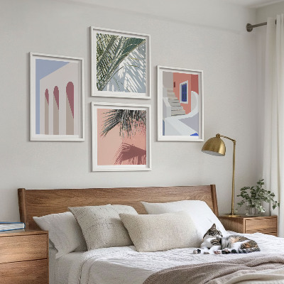 Dekorativní sada obrazů Ilustrace městské architektury